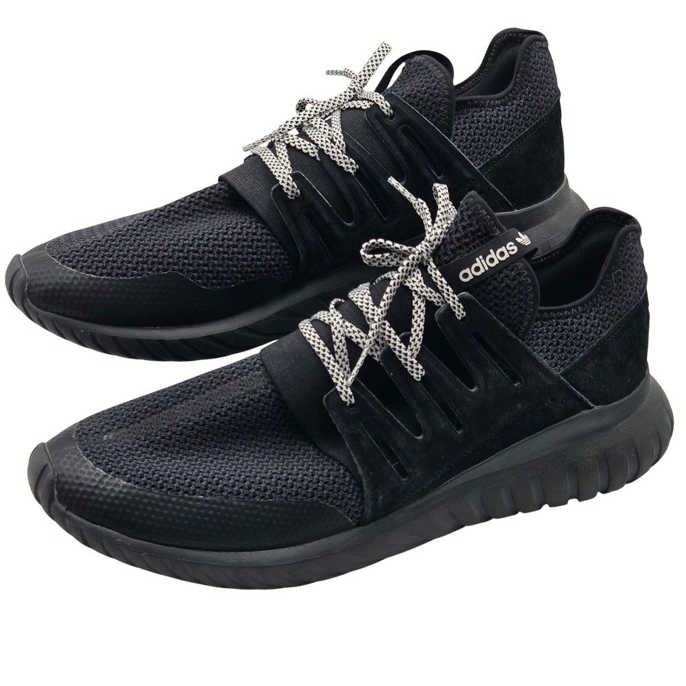 Adidas Tubular Radial Core Sneakers Mens 12 Black Suede Mesh  S76719
